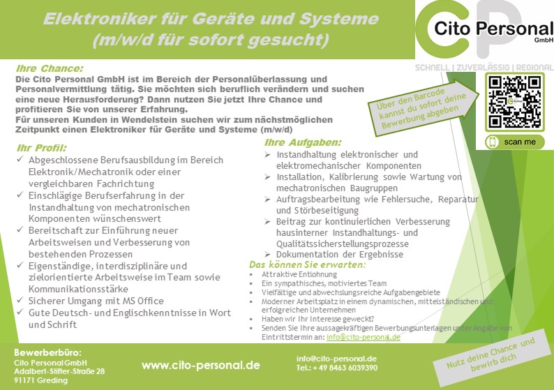 Anzeige Elektroniker_Wendelstein_03-2025